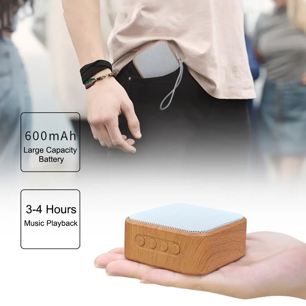 A70 Bluetooth 4,2 деревянный динамик, портативный Bluetooth динамик HD аудио Улучшенный бас дома, путешествия поддержка AUX Tf карта