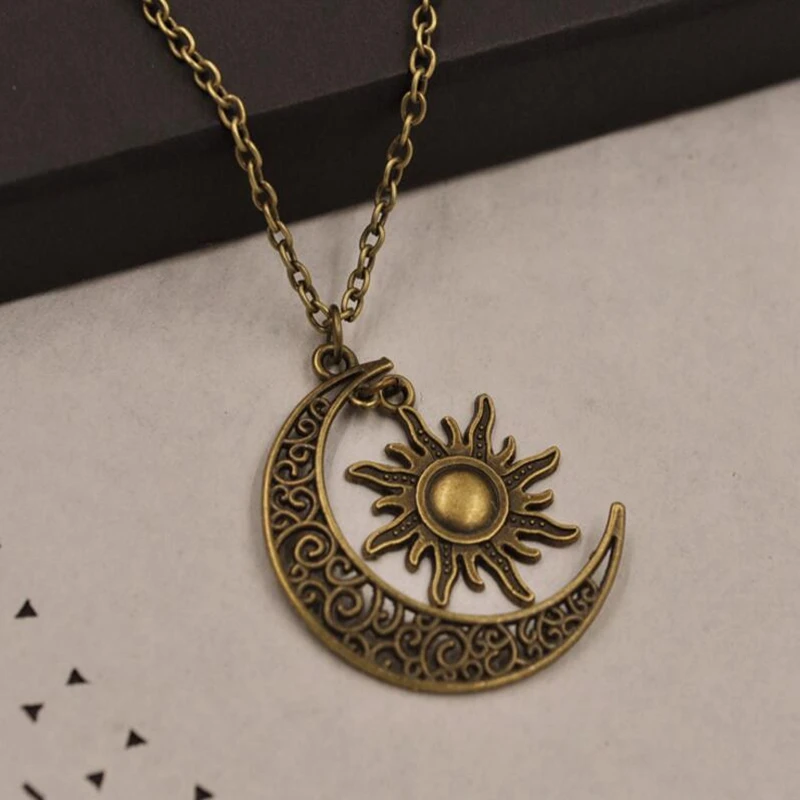 Подвеска в виде звезды солнца совы Луны Европы и Америки стиле ретро комбинация