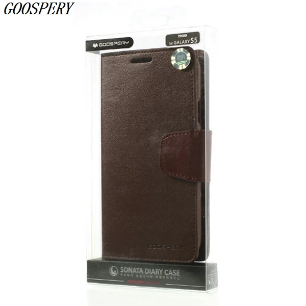 Для Samsung Galaxy S5 чехол Mercury Goospery Соната Дневник Бумажник кожаный флип для G900 i9600|cover for