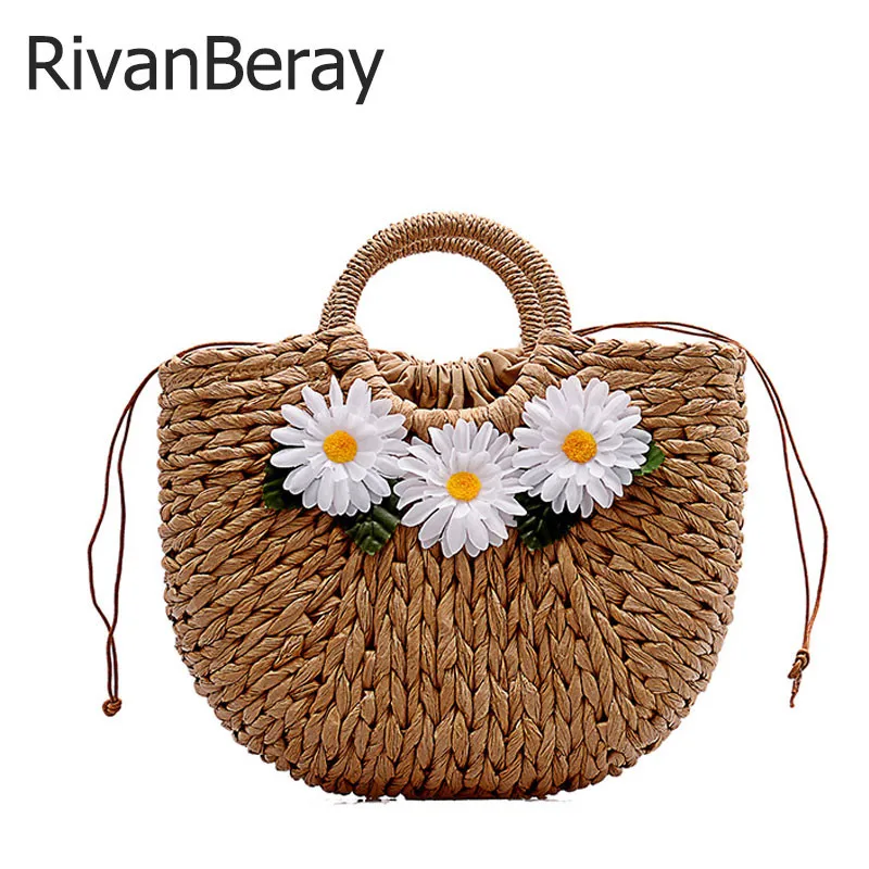 2019 летняя плетеная Сумка из ротанга ручной работы тканые соломенные сумки для