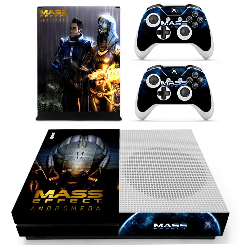 Mass Effect Андромеда кожи Стикеры наклейка для Xbox One S консоли и контроллеры тонкий s