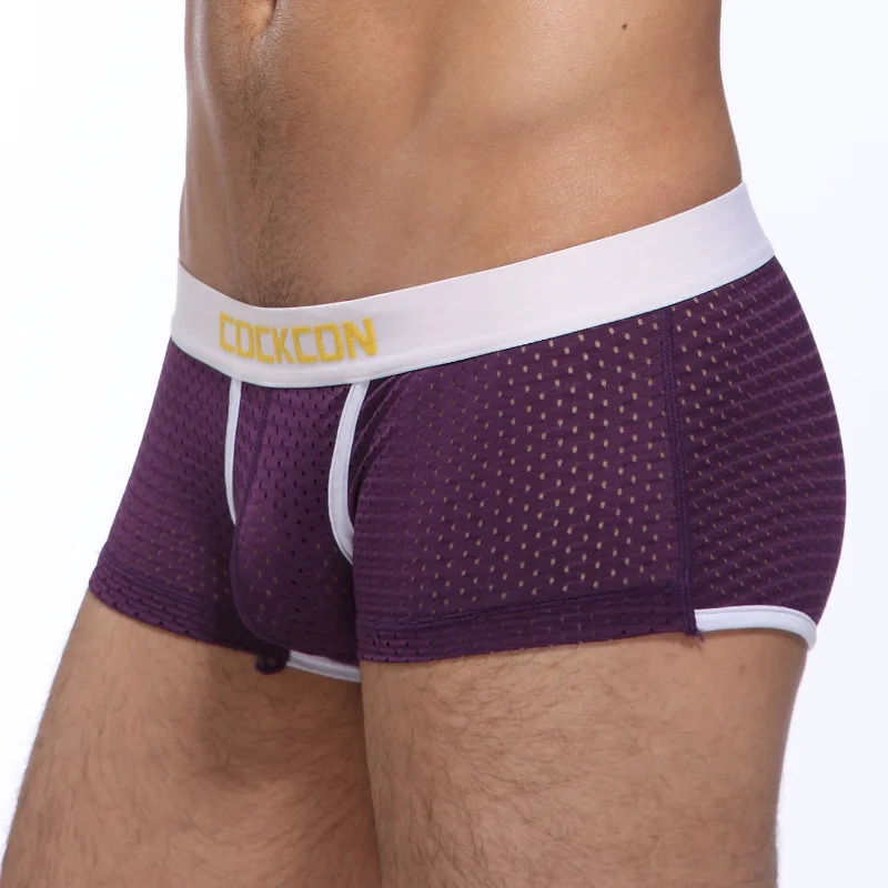 811 Мужское нижнее белье прозрачные сетчатые Соблазнительные шорты-боксеры |