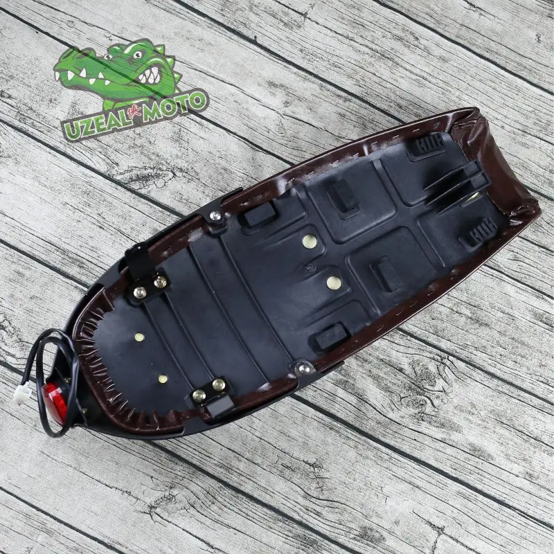 Универсальная винтажная мотоциклетная Подушка 69 см коричневое сиденье для Кафе