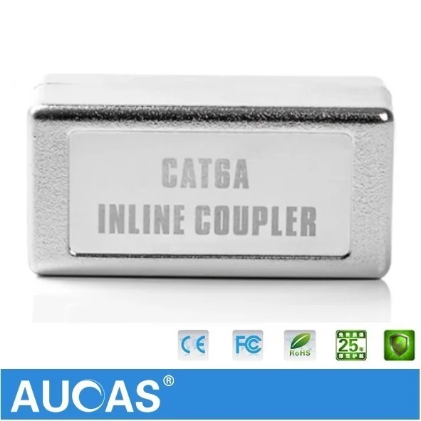 AUCAS сетевой сплиттер rj45 Модульный адаптер Муфта Cat6a FTP щит (1 способ) разъем Ethernet |