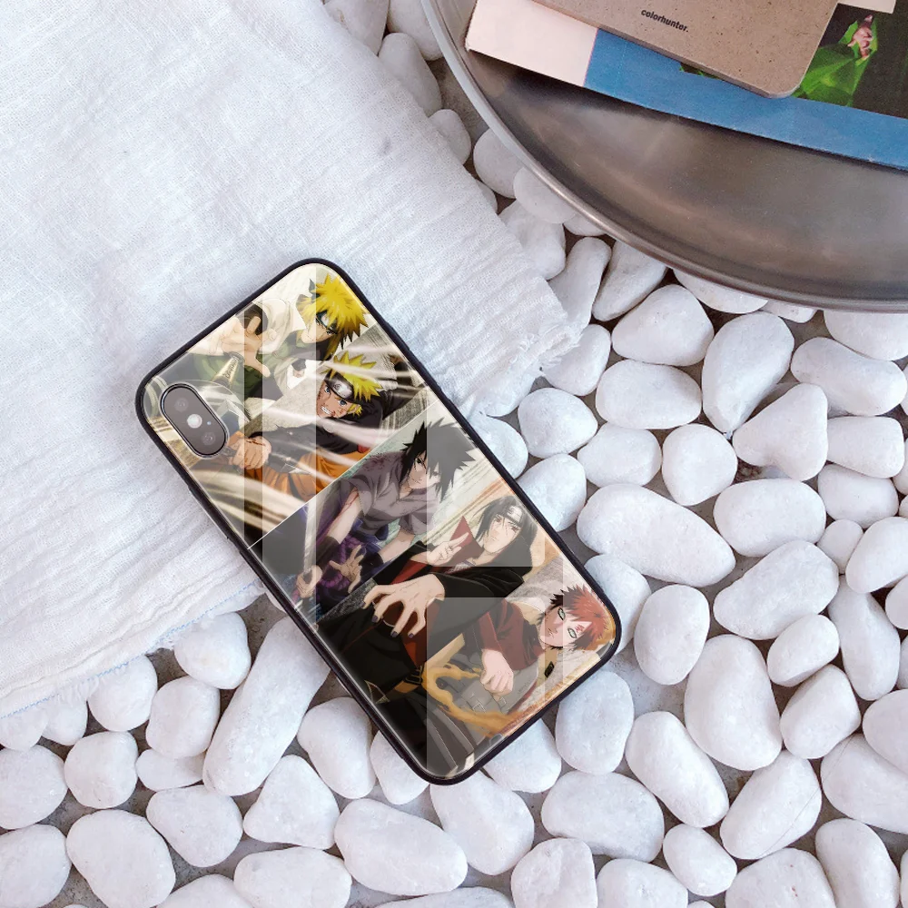 DIY чехол для телефона для iPhone 7 8 6 S Plus Капа закаленное стекло Наруто ниндзя Хокаге индивидуальная крышка телефона для iPhone X XR XS MAX - Цвет: 20313