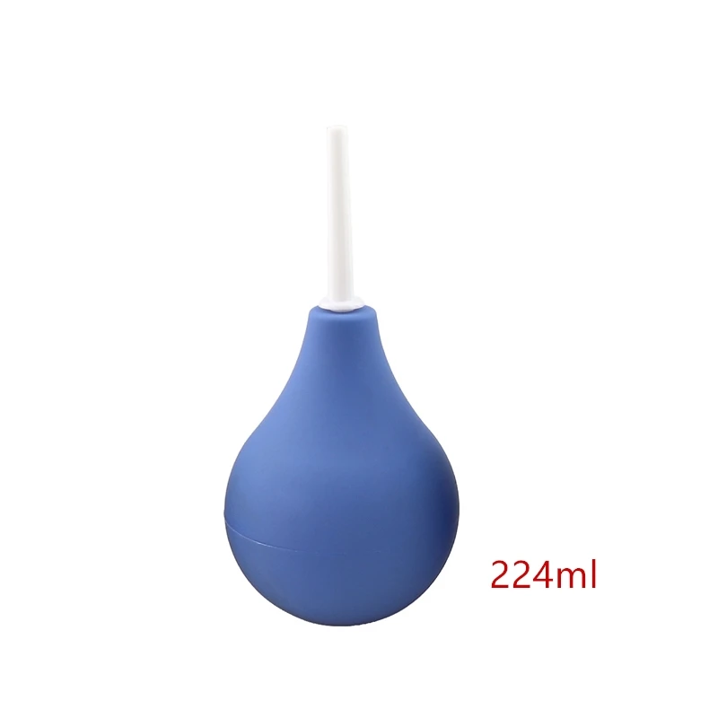 Blue 224ml 89/160/224 мл унисекс Анальный Душ силиконовые клизма вагинальный клизма ректальные шприц прямой вагинального очиститель аксессуары для биде - Цвет: Blue 224ml