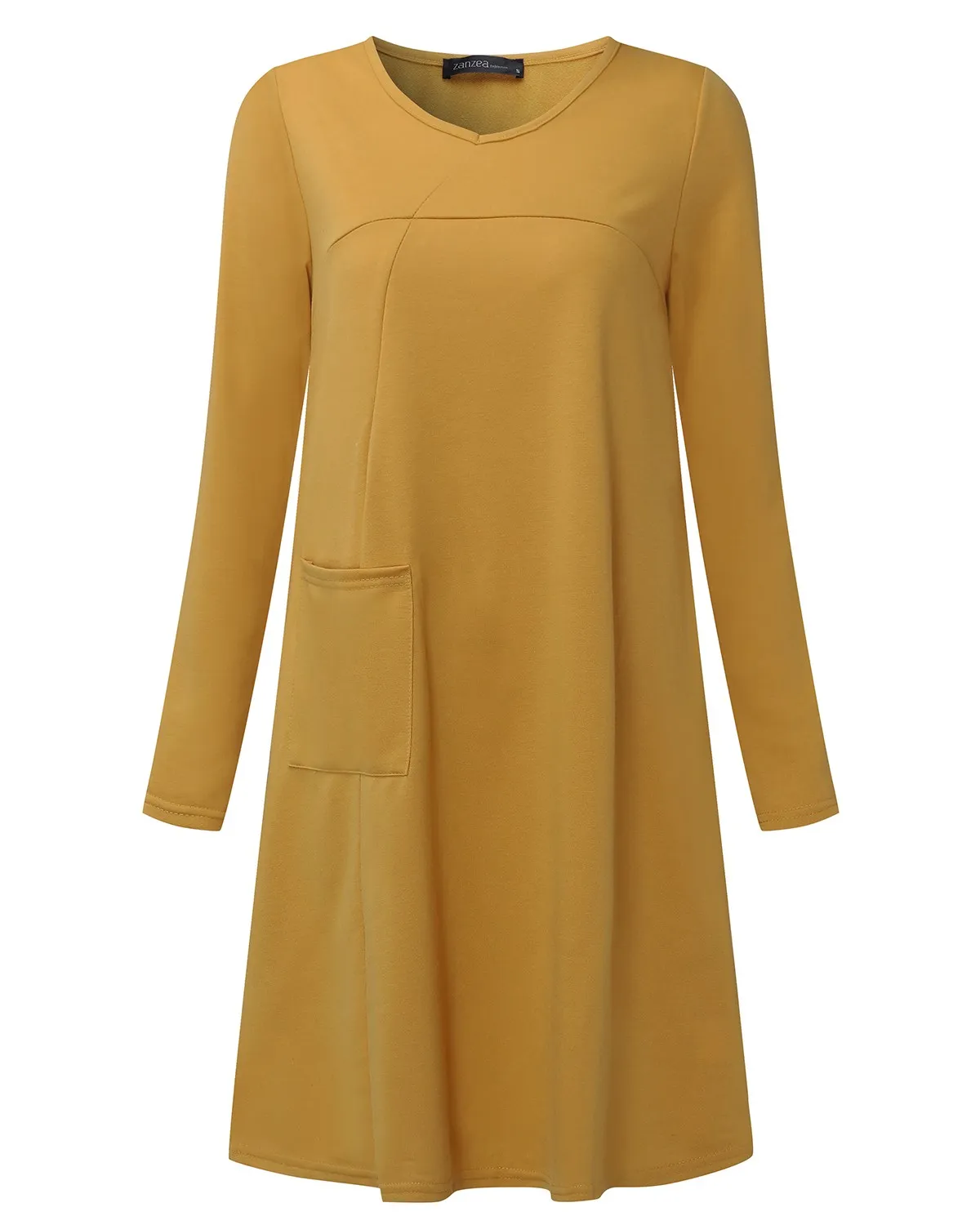 Yellow VONDA Одежда для беременных женское повседневное свободное платье с круглым вырезом и длинным рукавом длиной до колена для беременных Vestidos размера плюс Vestidos 5XL - Цвет: Yellow