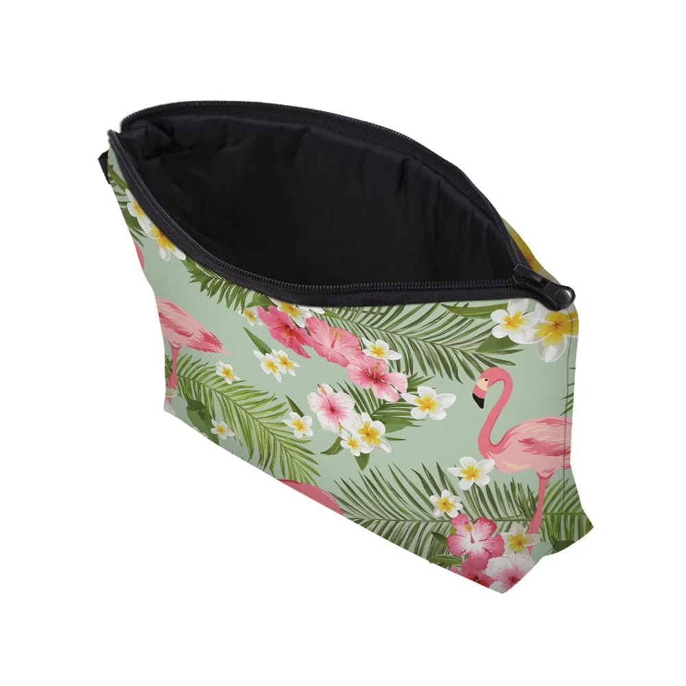 Женская косметичка тропический Фламинго цветок листья макияж сумка дорожный