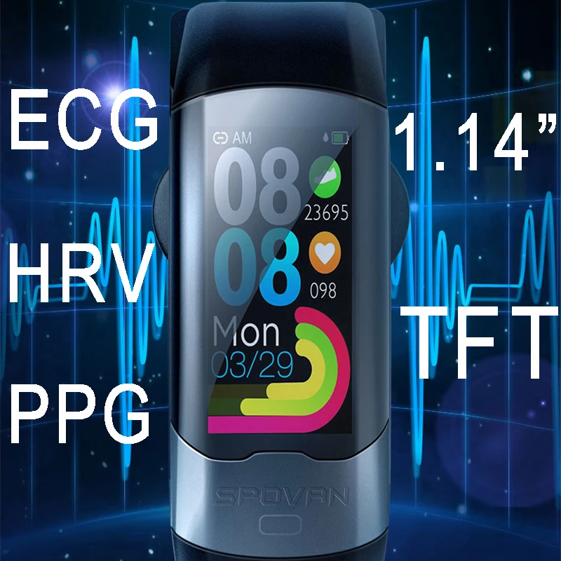 Смарт часы ECG PPG HRV спортивные водонепроницаемые с пультом ДУ|Смарт-браслеты| |