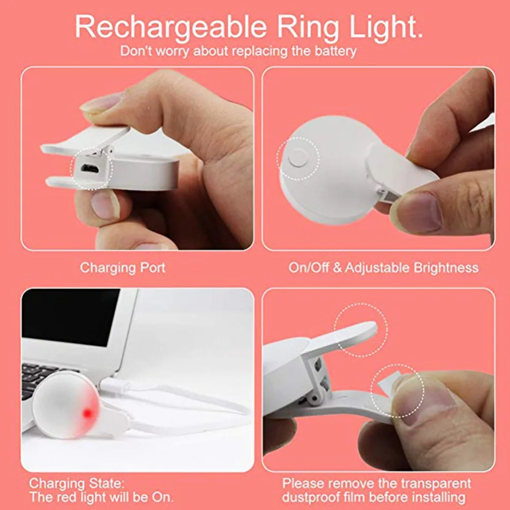 Улучшенный заполняющий свет usb-зарядка Selfie Flash Led камера телефон фотография