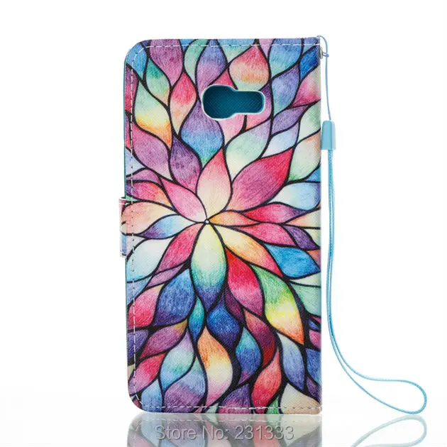 Чехол кошелек с цветком на ремешке из искусственной кожи для Samsung GALAXY A5 A3 J7 J3 J5 Prime
