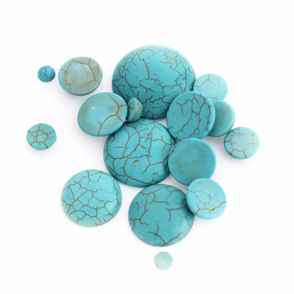 Кабошоны с плоским основанием для скрапбукинга 10 шт./лот 4 30 мм|cabochon beads|turquoise