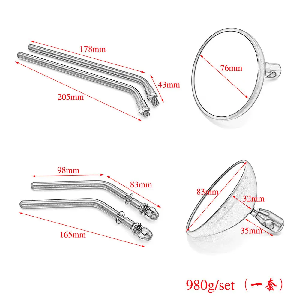 Универсальное мотоциклетное Ретро Зеркало заднего вида 8 мм 10 для Harley Dyna Electra Glide