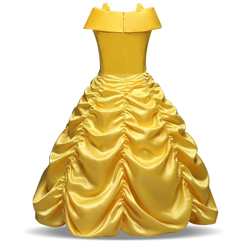 Fantasy Princess Belle Girls Dresses for Children Dress Long Evening Cosplay Party Costume Christmas Clothes New Year | Детская одежда