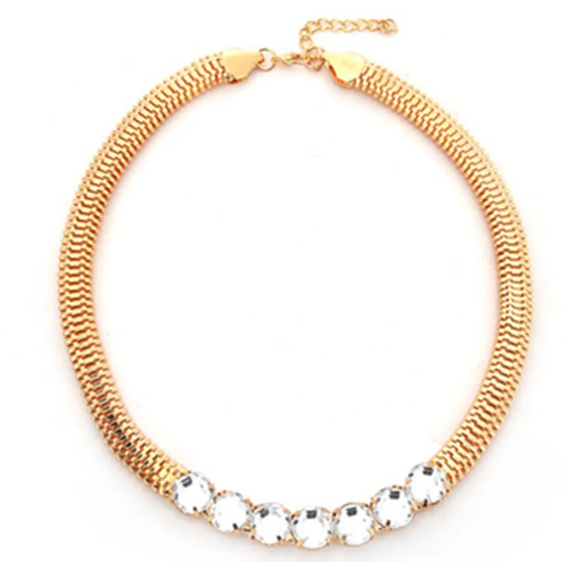 Женское колье чокер с кристаллами ожерелье фианитом и стразами ювелирные