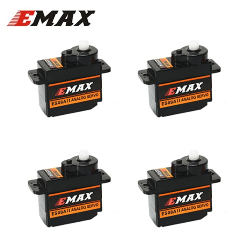 

Цифровой сервопривод EMAX ES08A II, 4 шт./лот, 9 ГГц, высокая чувствительность, Mini Sub Micro, сервопривод для радиоуправляемого самолета, вертолета, скид...