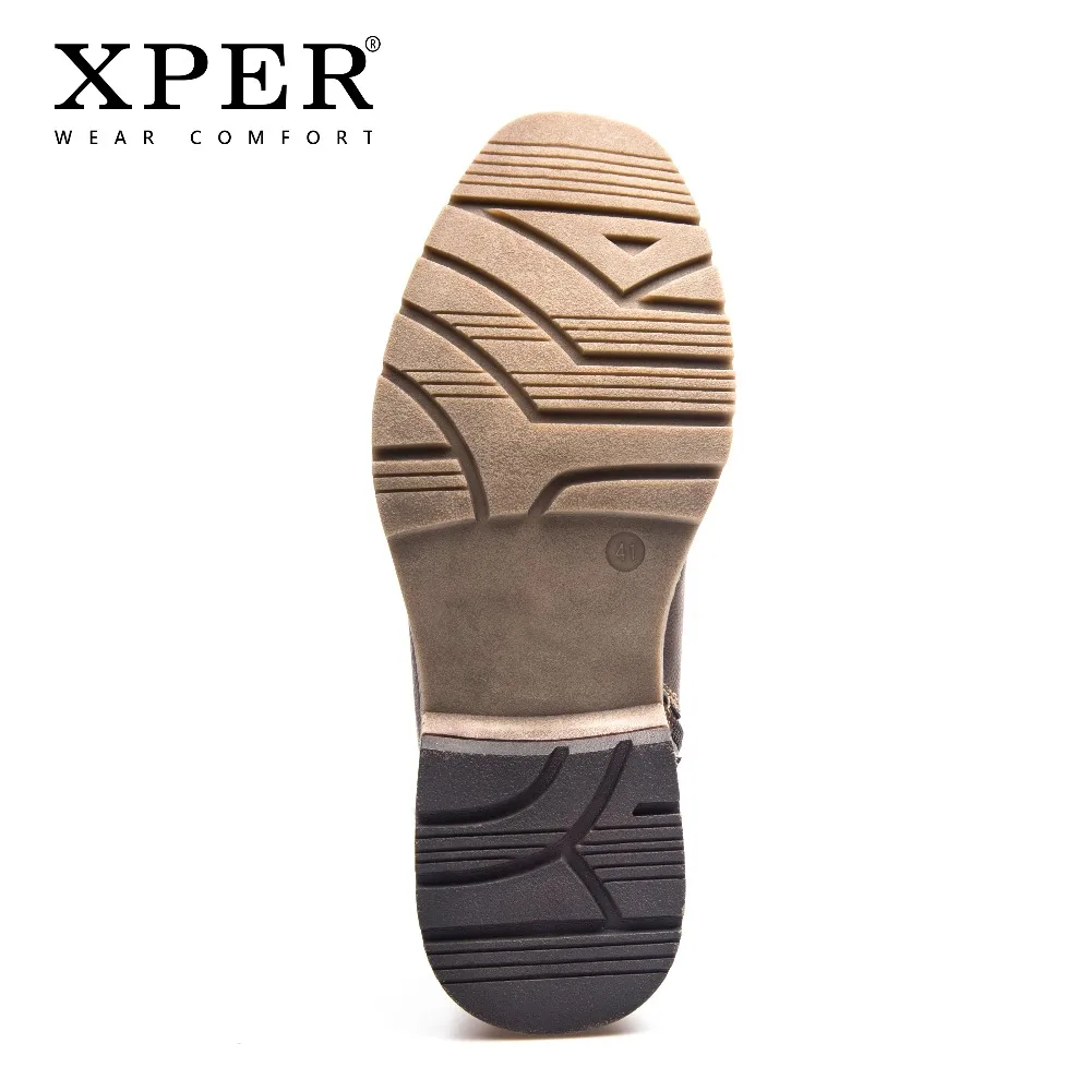 XPER/брендовые Модные ботильоны мужская теплая зимняя обувь мотоциклетные ботинки