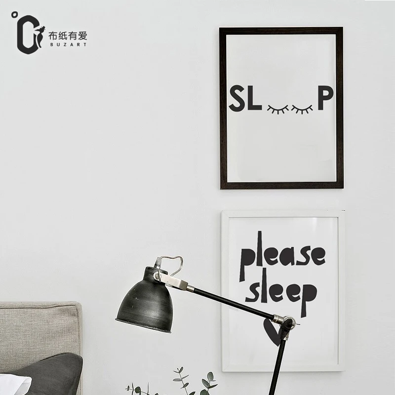 Простой скандинавский рисунок Sleep well sleep художественные картины на холсте для
