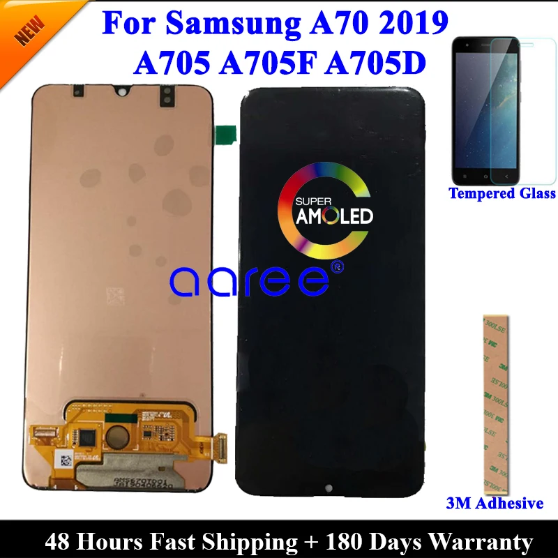 Супер AMOMLED lcd для samsung A70 lcd A705 lcd дисплей для samsung A70 A705F lcd экран сенсорный дигитайзер сборка