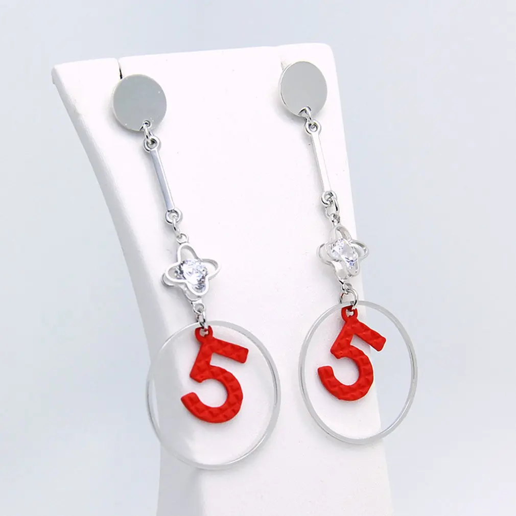 Серьги для девушек и с английским алфавитом металлические геометрические фигуры