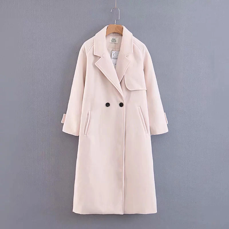 Женские зимние вельвтовые штаны с розовой шнуровкой шерстяное пальто отложным