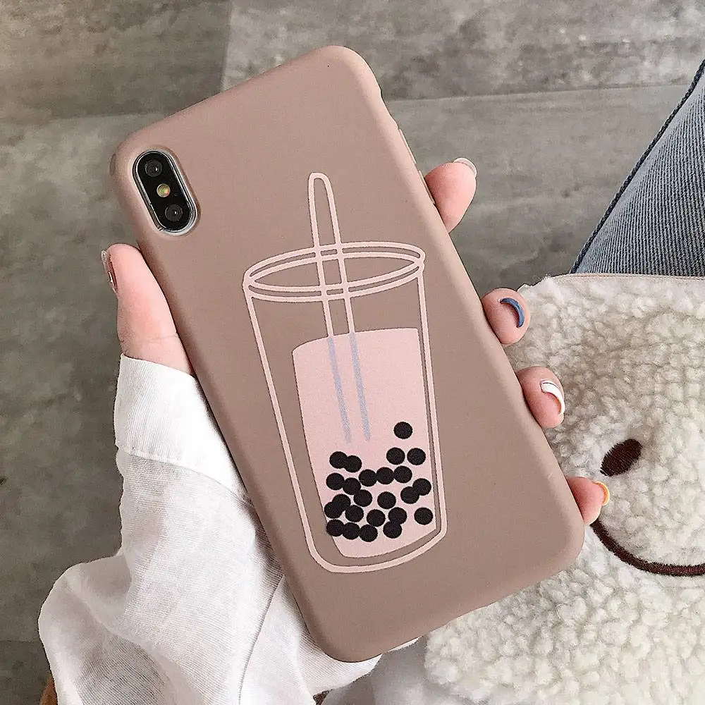 Мягкий глянцевый чехол из ТПУ для iPhone 7 8 Plus XS X XR Xs Max чехлы 6S 6 Модный телефона с