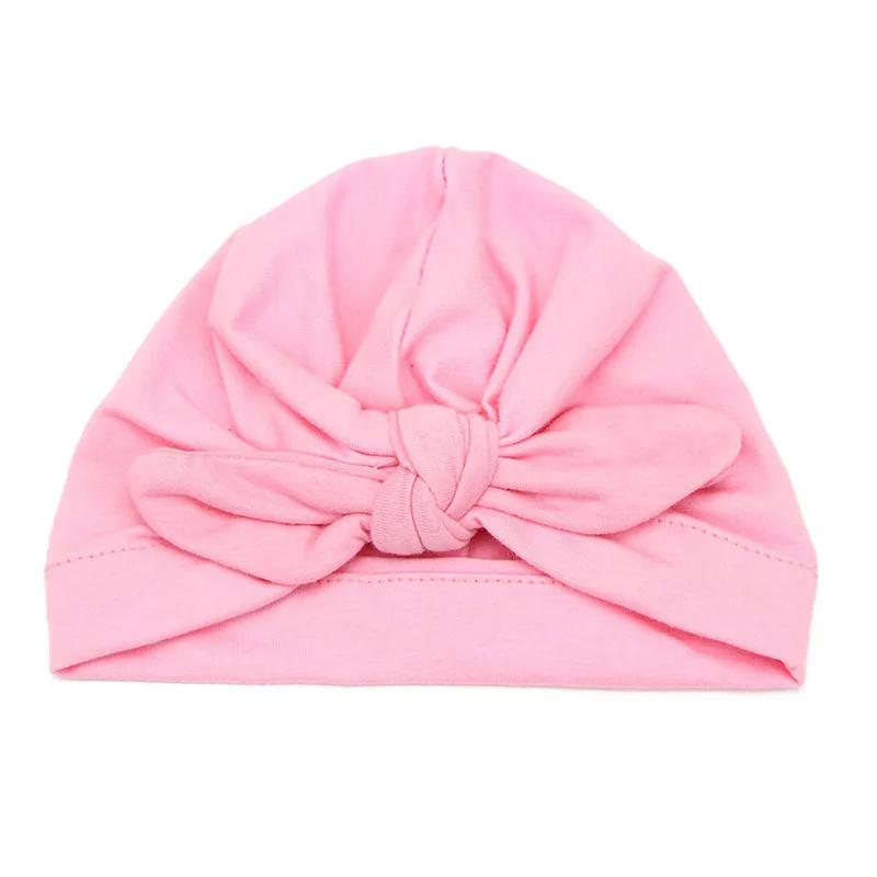 rabbit style pink Весенне-осенняя хлопковая детская шапка для девочек и мальчиков, для новорожденных в богемном стиле, стильная шляпа для малыша, аксессуары для новорожденных, реквизит для фотосессии - Цвет: rabbit style pink