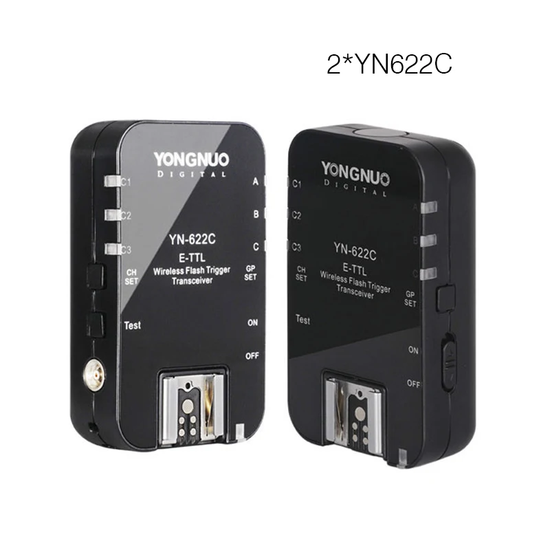 Белый 2 шт. беспроводной триггер для вспышки приемники Yongnuo YN622C+ YN622C-TX E-TLL трансивер для всех Canon Yongnuo YN685 YN600EX-RT II - Цвет: Белый