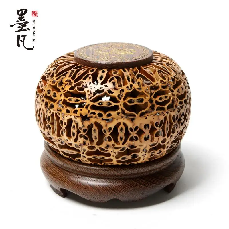 Катушка для благовоний ручной работы ореховая курильница ароматическая