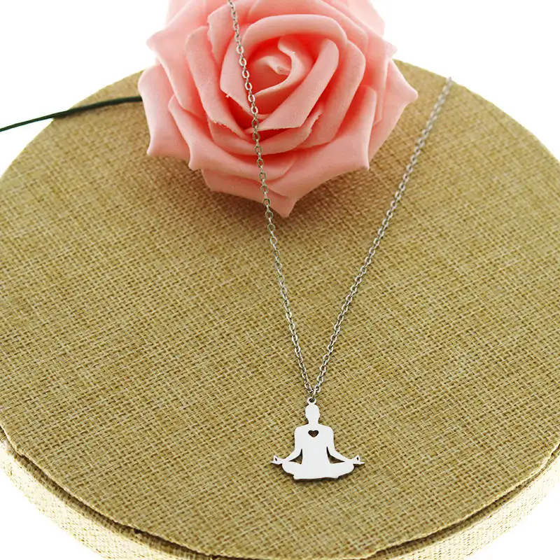 Ожерелье с подвеской в виде чакры для йоги из нержавеющей стали|chakra pendant|pendant
