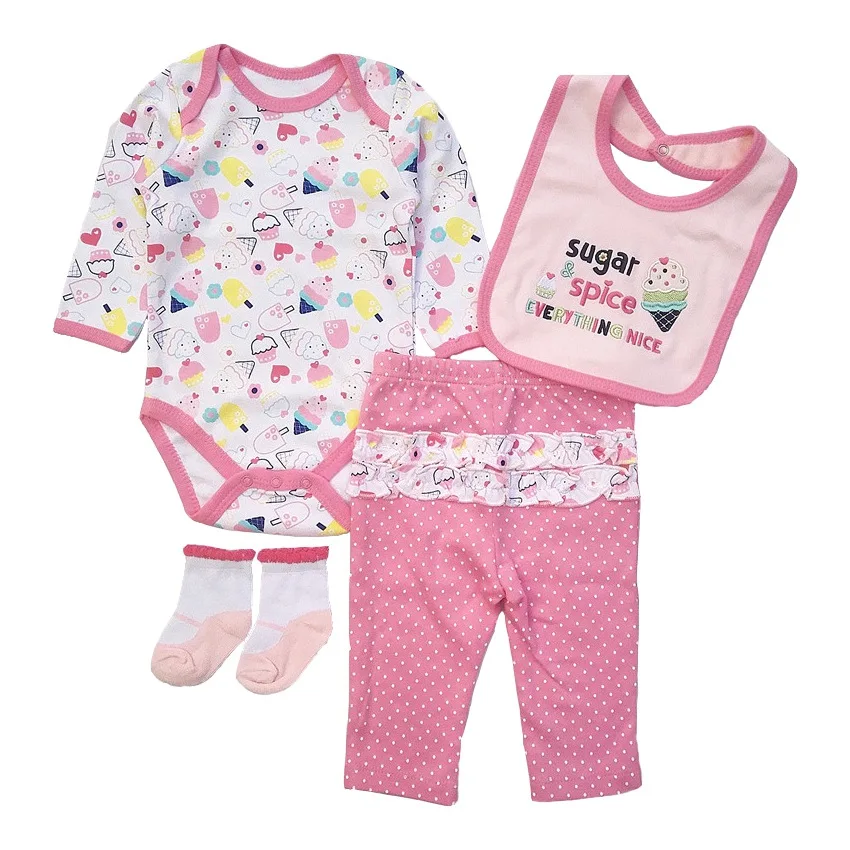 Одежда для новорожденных мальчиков и девочек хлопковые комплекты одежды с