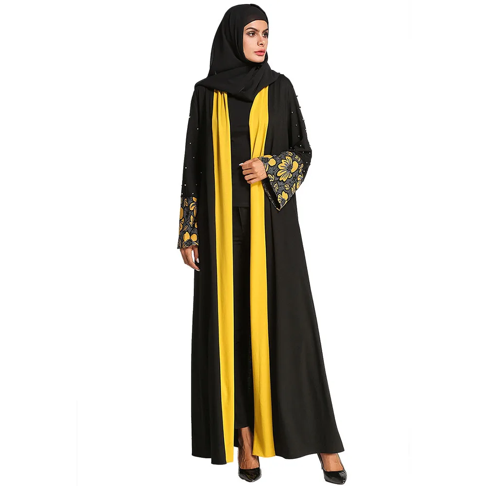 

Модная мусульманская абайя платье для женщин Арабский Дубай, Турция Jubah мусульманская одежда элегантная женская кружевная одежда Caftan Marocain