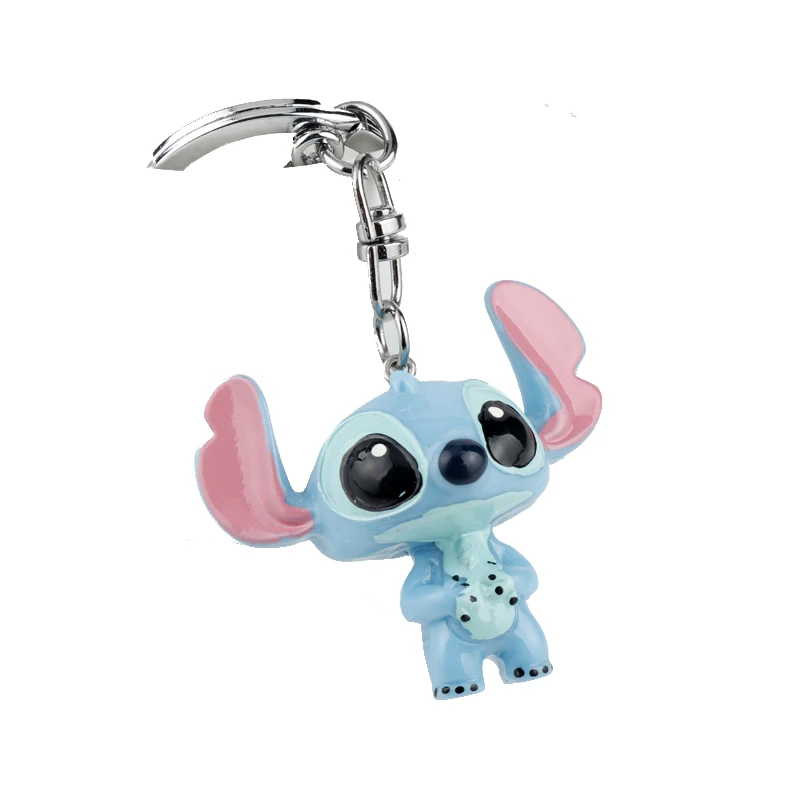 B HEYu милые ювелирные изделия мультфильм Охана Лило Ститч кулон брелок Kawaii ПВХ брелок для ключей аксессуары - Цвет: B