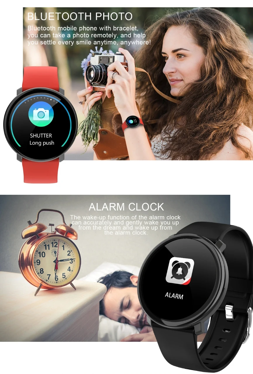 New full touch M30 smart watch 1.3 inch color screen health heart rate blood pressure monitoring IP68 sports bracelet | Электроника