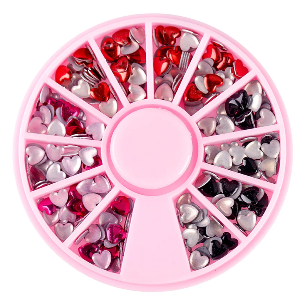 Коробка сверкающих DIY горный хрусталь 3D ногтей колеса Смешанные Цвет бусины