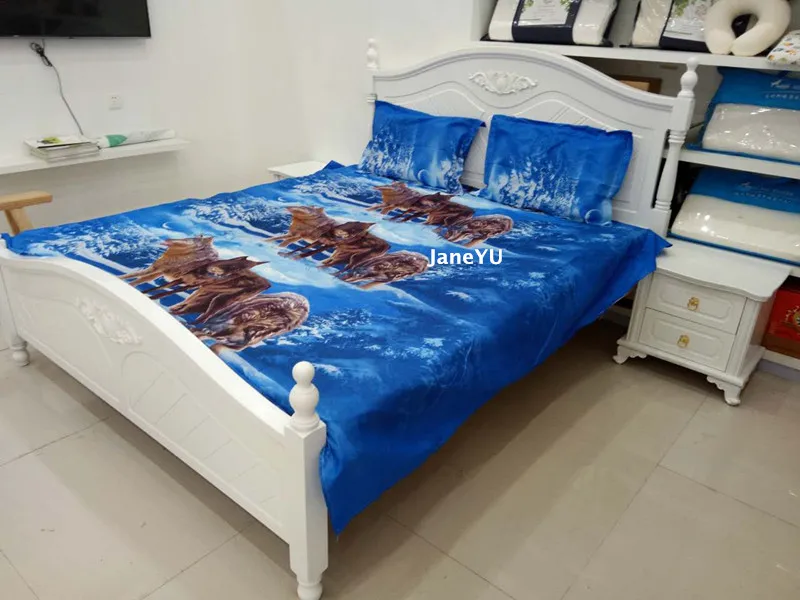 JaneYU 4 шт. king size роскошное 3D постельное белье с рисунком розы наборы красный цвет одеяло набор покрывало простыня наволочка для свадьбы