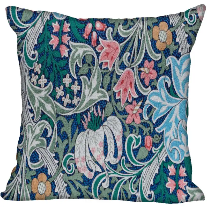 Hot Custom William Morris Square Pillowcase Custom Zippered Bedroom Home Pillow Cover Case 35X35cm,40x40cm