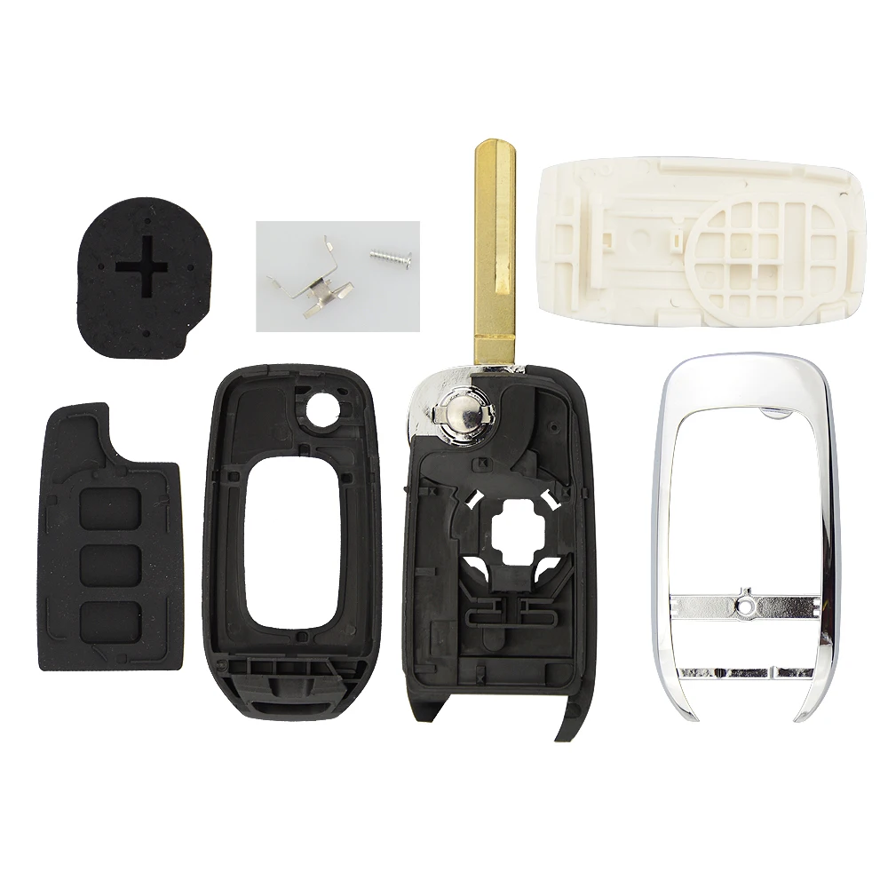 Чехол для автомобильного ключа OkeyTech раскладной ключ с 3 кнопками Сменный Renault Kadjar