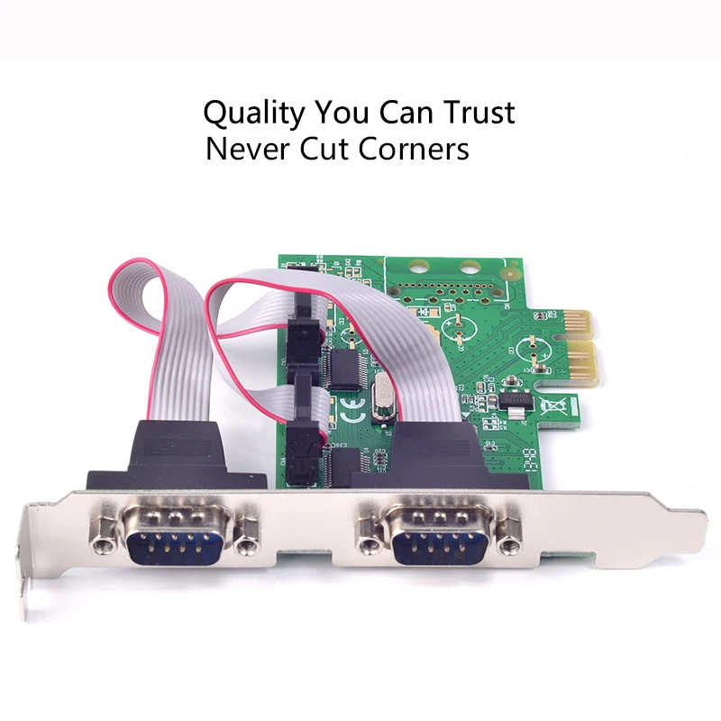 Высококачественный интерфейс PCI express 2 порта серийный PCI-e 1x Карты Multi RS232 DB9 COM
