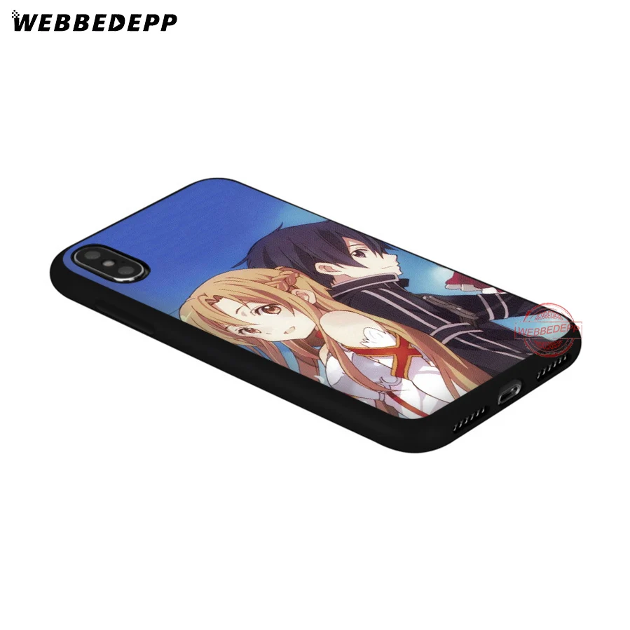 WEBBEDEPP Sword Art Online SAO Anime Soft Silicone Case for iPhone 8 7 6S 6 Plus 11 Pro XS Max XR X 5 5S SE Back Shell | Мобильные
