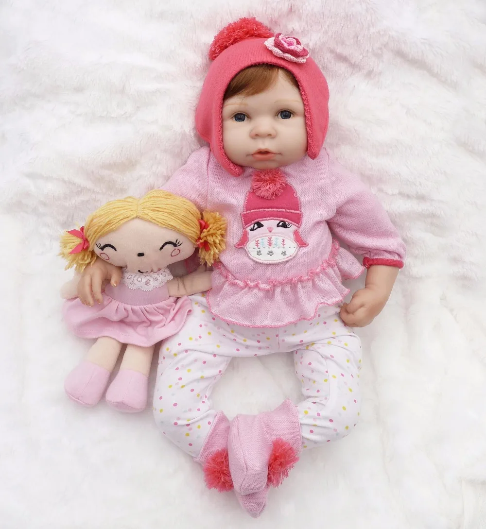 

22 дюйма мягкий силиконовый; Реборн baby doll для девочек bebe reborn малыша bonecas Детские Подарочные игрушки для детей