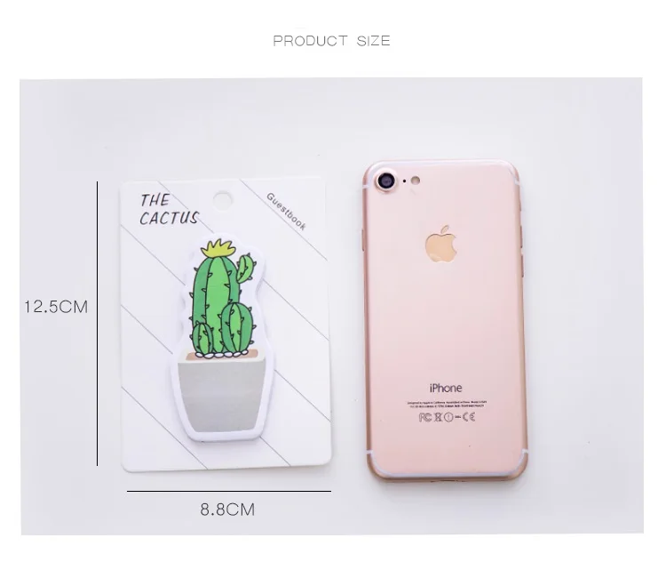 4 шт./лот милые кактус липкие Примечания суккулентные наклейки &quotрастения&quot