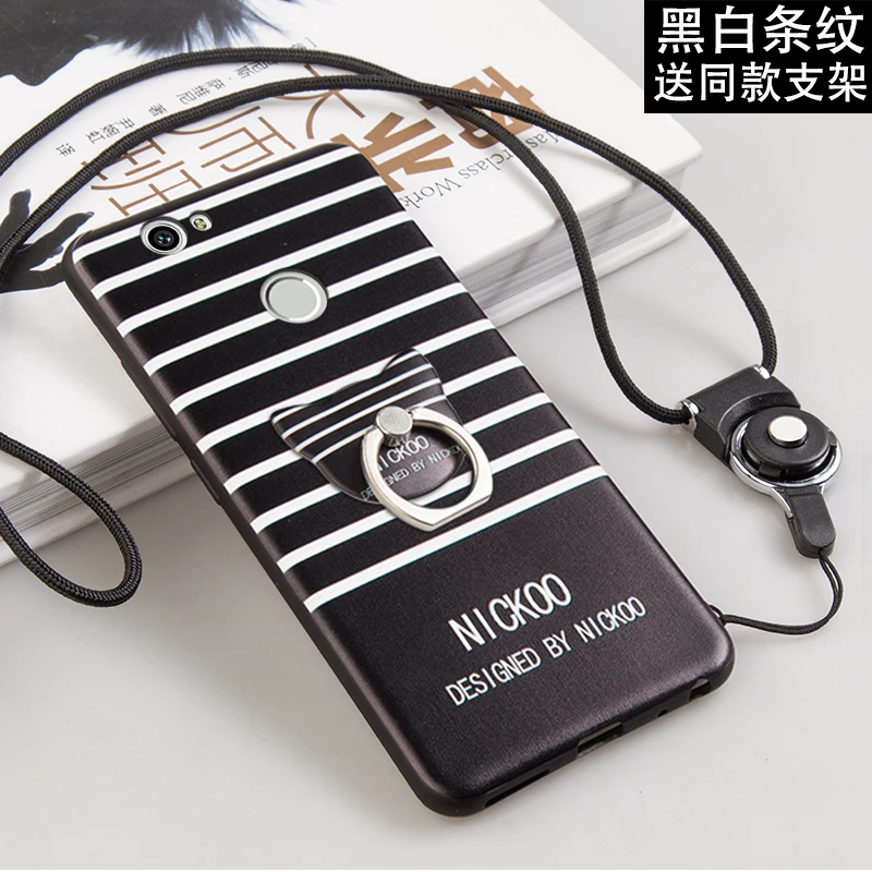 Чехол ALIVO для Huawei Nova с кольцом полная защита мультяшный 3D рельефный силиконовый