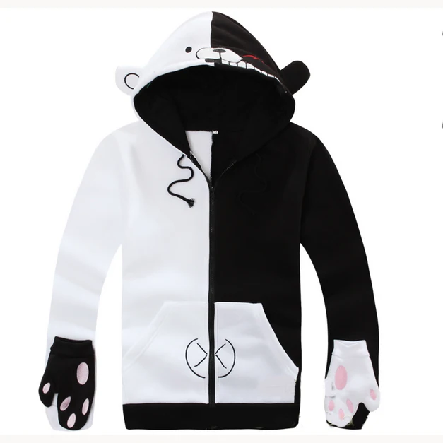 Danganronpa медведь Монокума Весна Осень Мультфильм Аниме толстовки Толстовка Куртка