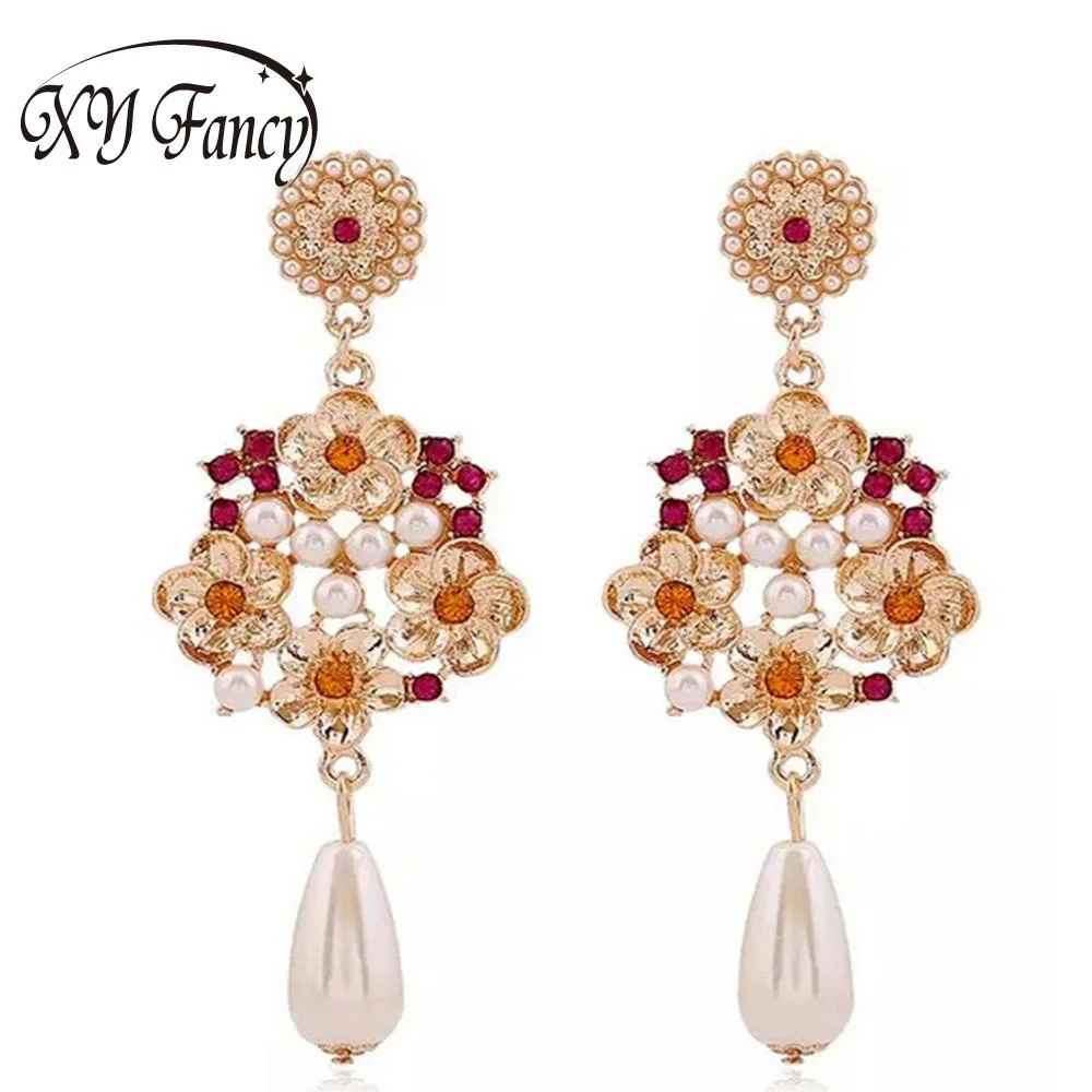XY новые модные Fine Jewelry Ретро Стиль золото Цвет пикантные Цветущие розы цветы