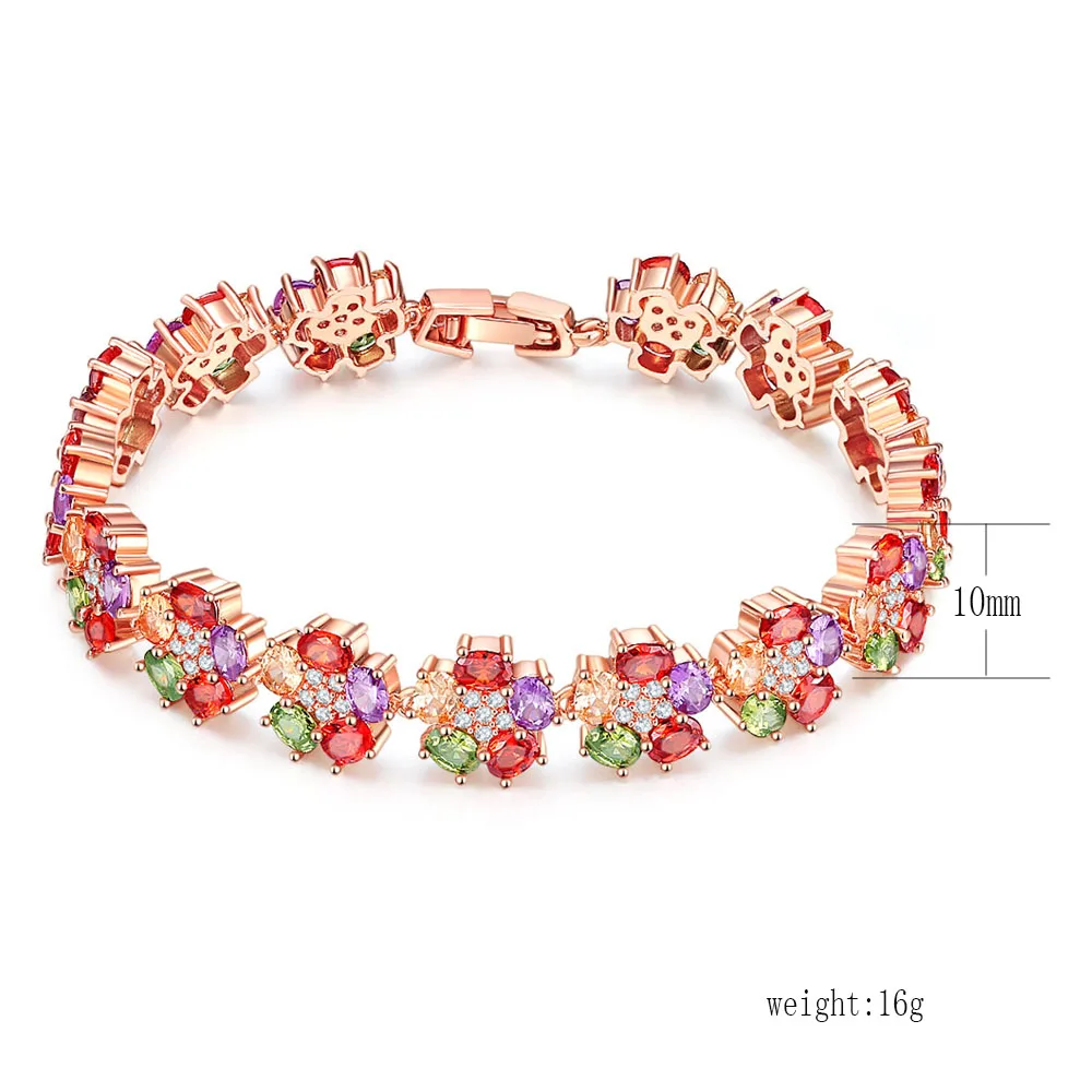 Комплект из колье и серёг розового золота с фианитом | Украшения аксессуары