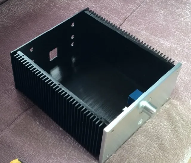 D-006 CNC все алюминиевые шасси чехол коробка шкаф для DIY аудио усилитель мощности 240 мм* 120 мм* 271 мм