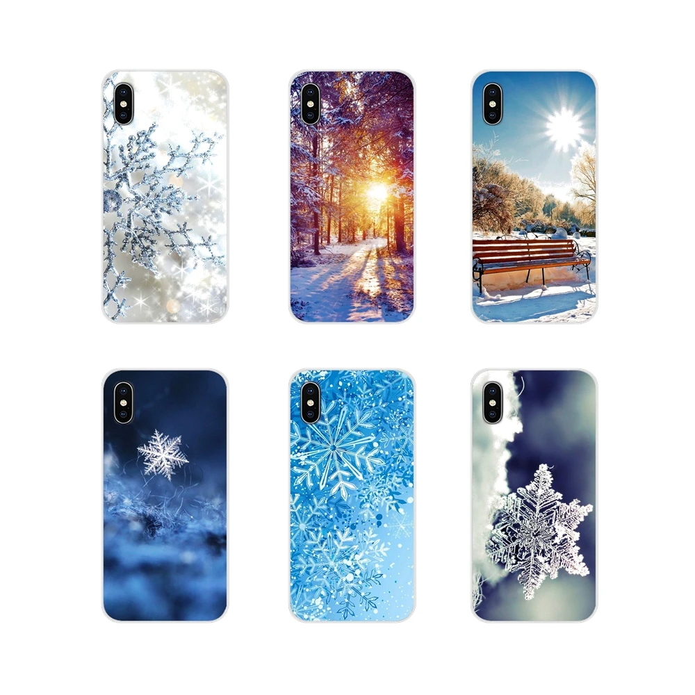 Аксессуары чехлы для телефонов зимние снежные снежинки Samsung Galaxy A3 A5 A7 J1 J2 J3 J5 J7 2015