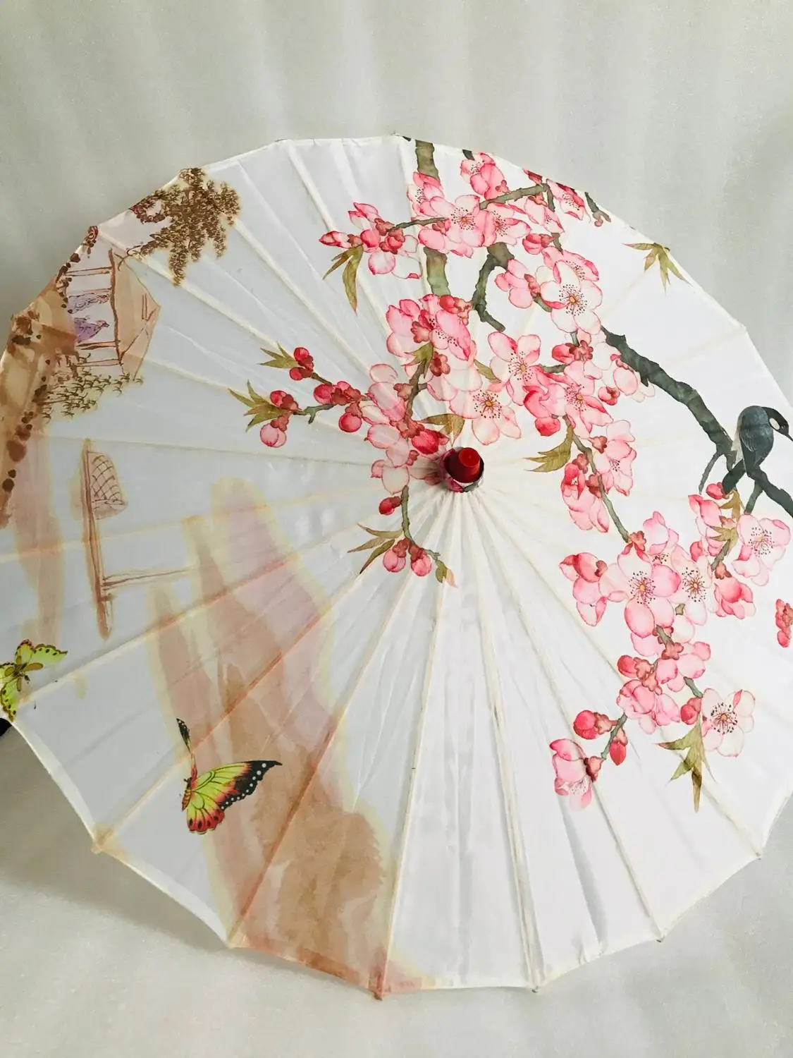 Свадебный декоративный зонт китайская японская модель длинная ручка Бамбуковая