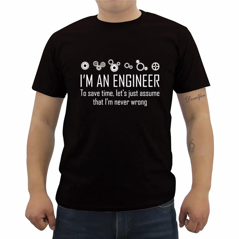 Инженер никогда не ошибся футболка Nerd Geek Joke Engineering Забавный подарок на день